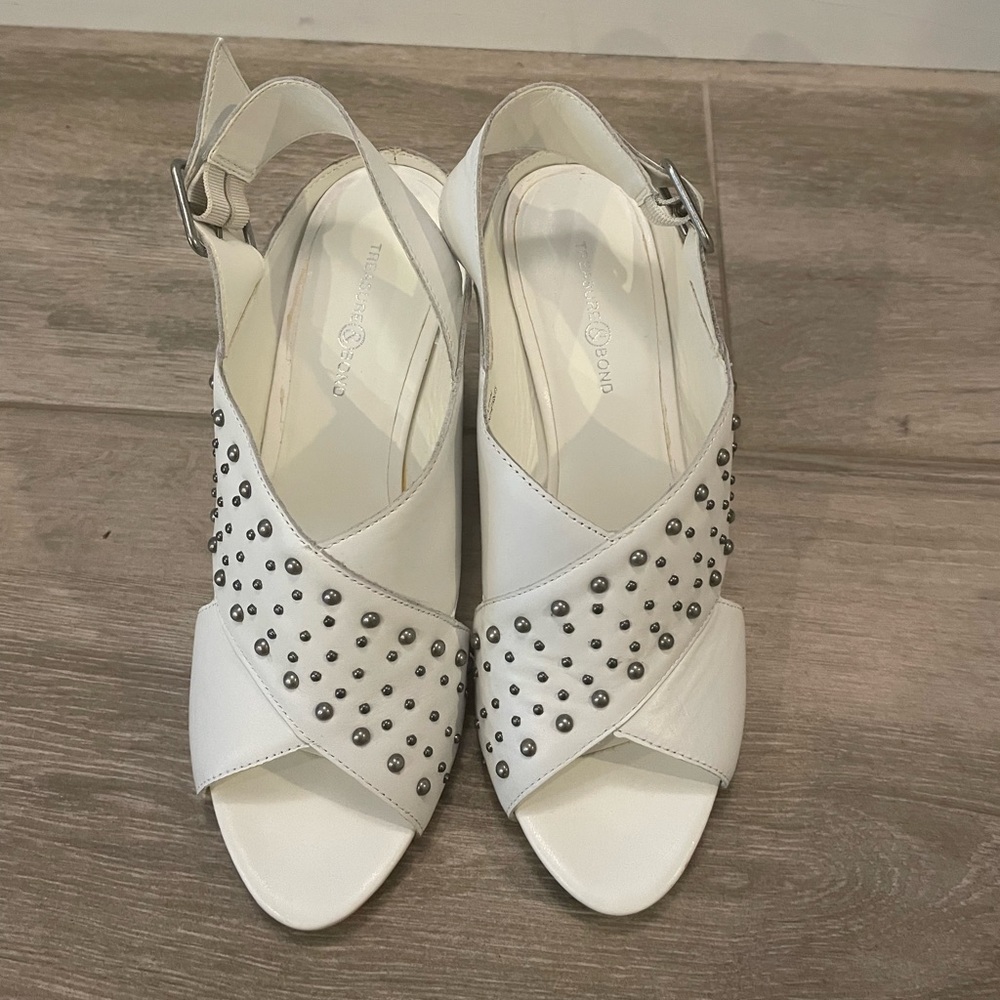 Treasure and Bond Block Sandal with Stud Accents